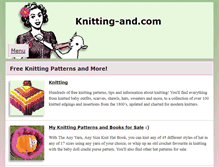 Tablet Screenshot of knitting-and.com
